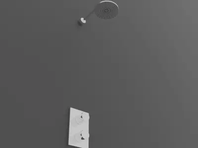 shower for a clean baathroom Low-poly 3D model