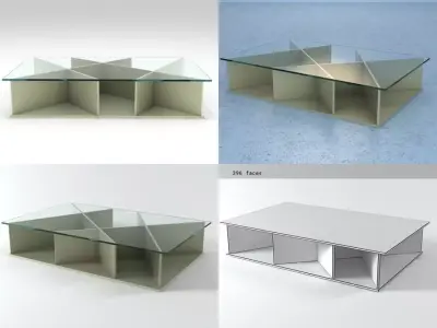 1242 Spider Club Table 3D model