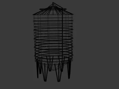  Sharman Farm Silo  Low-poly 3D model