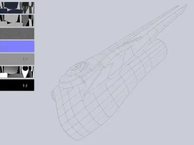Scifi arm blade Low-poly 3D model