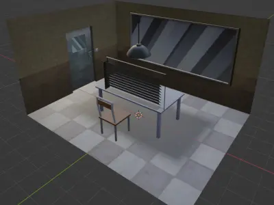 Interrogation Room Low-poly 3D model
