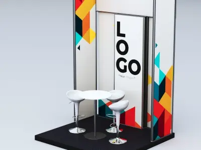 Exhibition booth 3D model