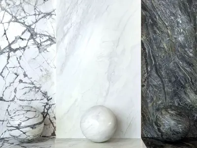 Porcelanosa Xtone 3in1 Tile Set - Elegant Marble Textures Texture