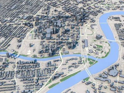 Winnipeg City Canada 3D model