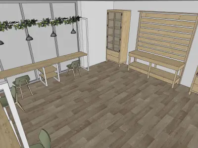 office furniture - custom Low-poly 3D model