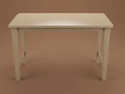 Light Oak Table with PBR textures  Low-poly 3D model