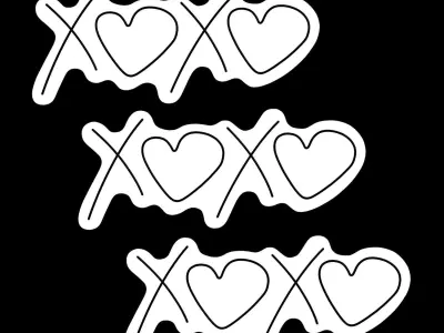 XOXO Neon Sign 3D model