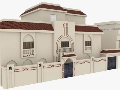 Qatar House 03 Low-poly 3D model