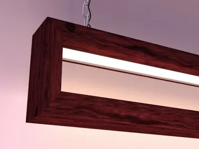 Woden lamp Free 3D model