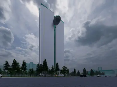 Modern Skyscraper 3D Model 3D model