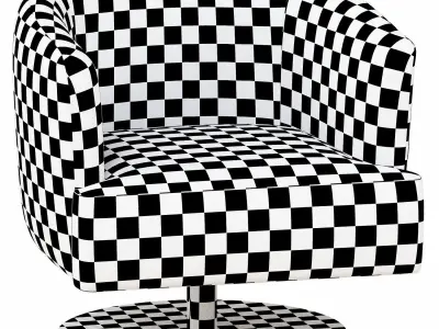  Swivel armchair with armrests 3D model