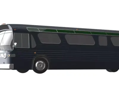 City Bus Low-poly 3D model 4