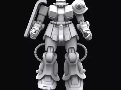 Gundam mobile suit MS MS06FZ model 3D model