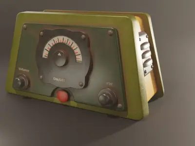 Rusty Radio Low-poly 3D model