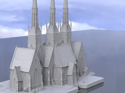 Tortuga Church expanded design 3D 3D model