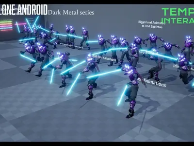 Dark Metal Pack Low-poly 3D model