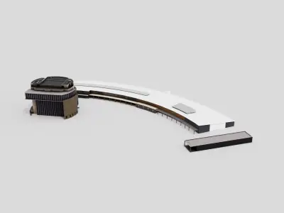 Loch Lomond Sealife Centre and Aquarium Modern building Low-poly 3D model