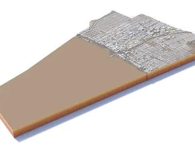 Santa Monica City California USA 3D model