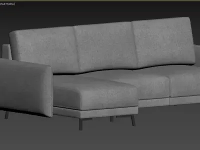 SOFA HARPER LEFT NATURAL 3D model