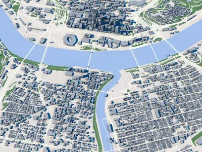 Cincinnati City Ohio USA 3D model