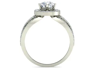 Women Wedding Engagement Three Band  Ring 3D print model