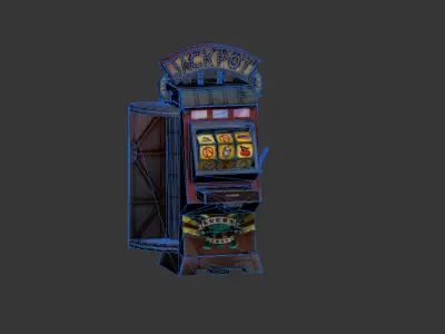 Cyber gaming console Low-poly 3D model