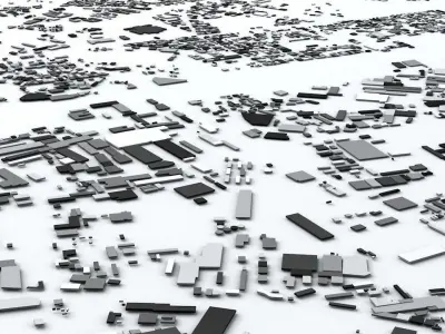 Dakar Streets and Buildings 3D model