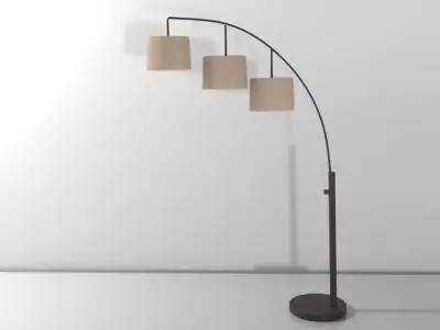 low Poly Tree Floor Lamp Morrill 82 Low-poly 3D model