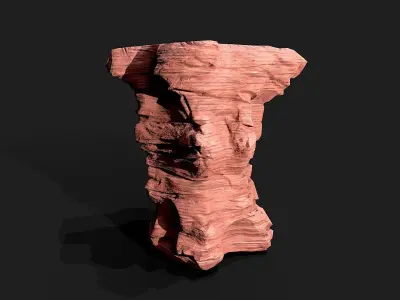 Canyon Cliff Rocks Low-poly 3D model