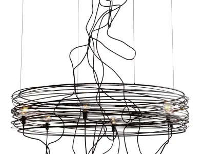 Spiral Nest Chandelier By Ridgely Studio Works 3D model