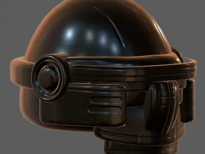 Gas mask helmet 3d model scifi Low-poly  Low-poly 3D model 356