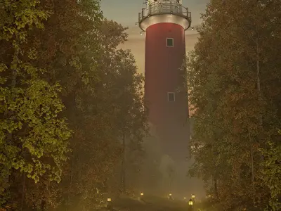 Light Tower The Koog Texel The Netherlands update 3D model