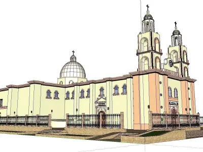 Architecture-Religion-God-Culture-Temple-058 church in brazil 3D model