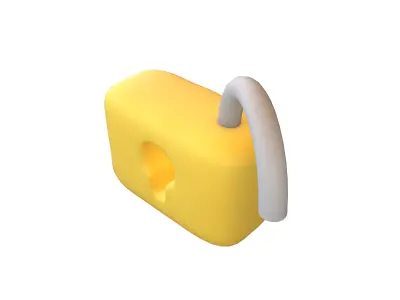 Unlock Icon v1 001 Low-poly 3D model