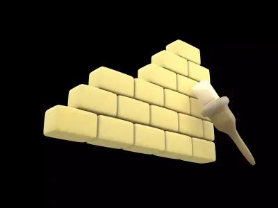 Paint Wall Icon v1 001 Low-poly 3D model