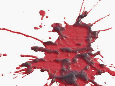 Swirly Blood Splatter vol1 7 3D model