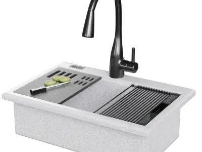 Delta Granite Sink Low-poly 3D model