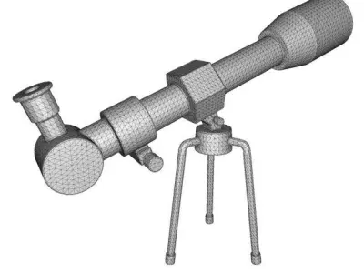 Classic Astronomical Telescope 3D print model