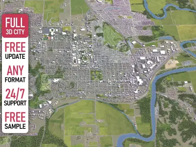 Manhattan - 3D City Model Low-poly 3D model