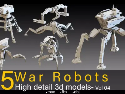 5 War Robots-Vol 04- High detail 3d models Low-poly 3D model