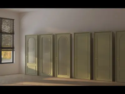 Door Number 1 004 Low-poly 3D model Low-poly 3D model
