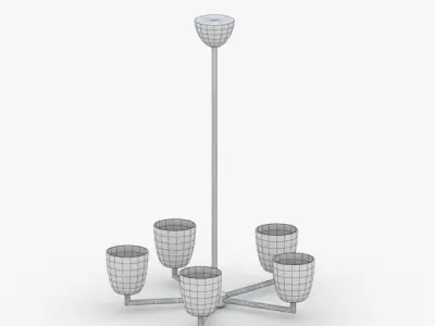 1482 - Chandelier Lamp Low-poly 3D model