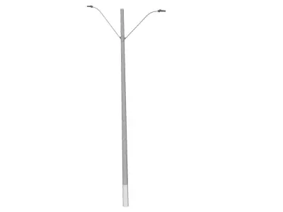 Concrete Lamp Post - Light Pole - Light Post - Street Light 09 3D model