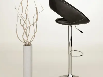 Ring Bar Chair 3D model