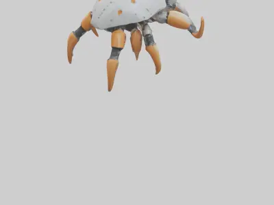 Robot version of a starfish model Low-poly 3D model