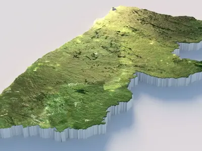 Liberia Terrain Country 3D model