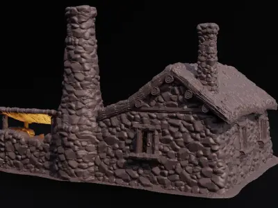 Smelter House Tabletop Terrain 28 MM 3D print model
