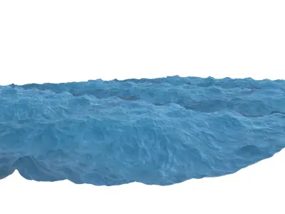 Ocean waves Low-poly 3D model