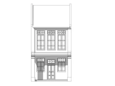 Malaysia Shophouse 1910 3D model