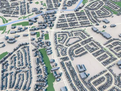Alberta City Canada 3D model